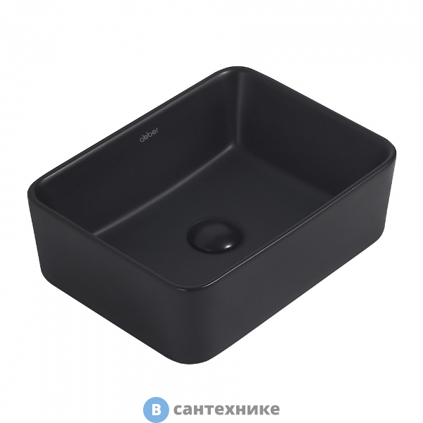 Раковина ABBER Rechteck AC2213MB черная матовая накладная