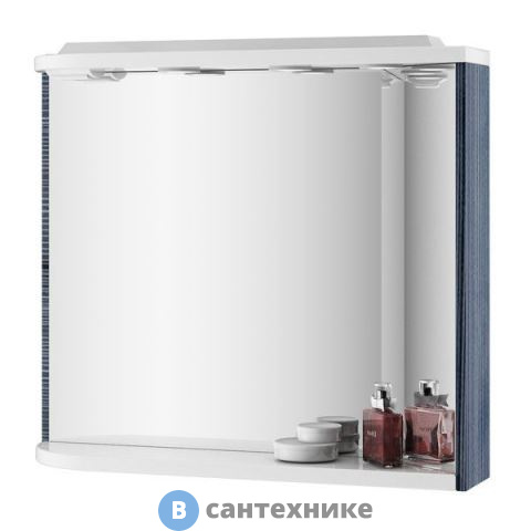 Зеркало Ravak M 780 P оникс/белая с полкой (X000000315)
