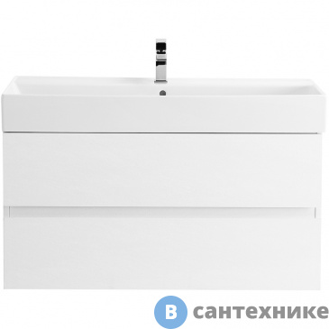 картинка Тумба под раковину Cezares MOLVENO 46 подвесная с двумя выкатными ящиками, Bianco Ghiaccio, 800x460x500, MOLVENO 46-80-2C-SO-BG