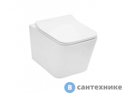 картинка Унитаз подвесной Aquanet TAVR-W с сидением, Rimless (211920) (Soft Close -SLIMSEAT)