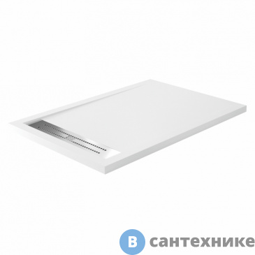 картинка Душевой поддон WasserKRAFT Mindel 85T06 1200*800*40, искусственный камень, белый матовый, без сифона
