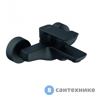 картинка Смеситель Kludi Pure&Style 406813975 для ванны и душа, чёрный матовый