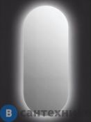 Зеркало Cersanit ECLIPSE smart  50*122 с подсветкой овальное, черная рамка (64151)