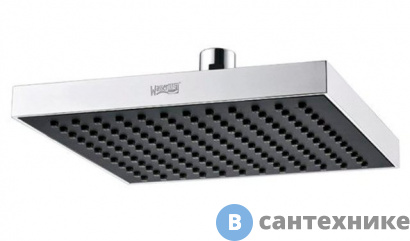 картинка Верхняя душевая насадка WasserKRAFT A028, черная хромоникелевое покрытие, ABS-пластик