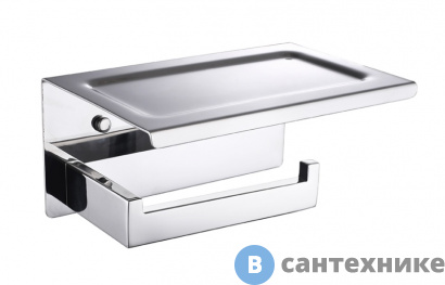 картинка Держатель Boheme NEW VENTURO 10311-CR для туалетной бумаги с полкой, хром