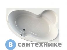 Акриловая ванна Vannesa Ирма 160х105 каркас, правая (2-01-0-2-1-229), без сифона