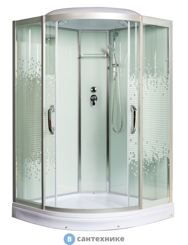 Душевая кабина МОНОМАХ 120/120/15 С МЗ 1200*1200*2200, полукруг (10000005847)