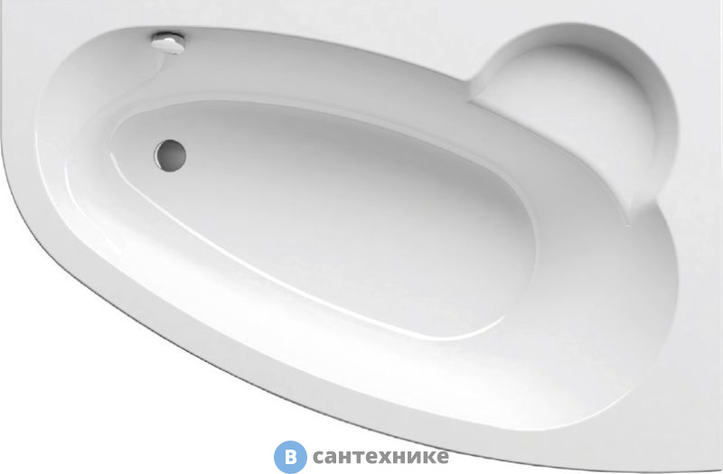 Ванна акриловая Ravak ASYMMETRIC 170x110 R без гидромассажа (C491000000)