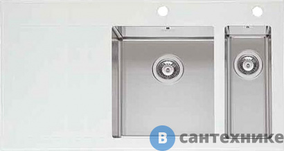 картинка Кухонная мойка IMENZA Charisma 1/2 1B 1D (100X52) белая правая (IV1511510D)