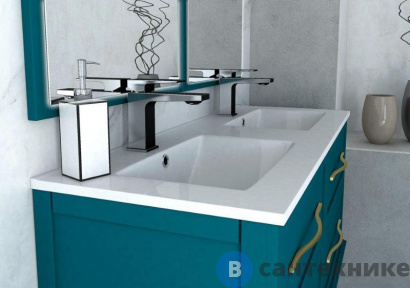 картинка Раковина Cezares с двумя чашами 50135 Bianco (121x46)