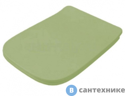 картинка Сиденье с крышкой Artceram A16 для унитаза с микролифтом, Green salvia, петли хром (ASA001 44 71)