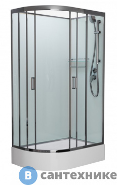 картинка Душевая кабина Frank F412/1R Brilliant правосторонняя средний поддон (без крыши)