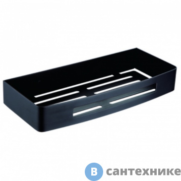 картинка Полка AZARIO AZ-170B прямоугольная одноэтажная, чёрная матовая