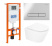 Комплект BelBagno 3 в 1 BB8001CHR/SC/BB002-80/BB005-PR-CHROME (унитаз подвесной с сиденьем BelBagno TRE BB8001CHR/SC + система инсталляции для унитазов BelBagno BB002-80 с кнопкой смыва BB005-PR-CH)
