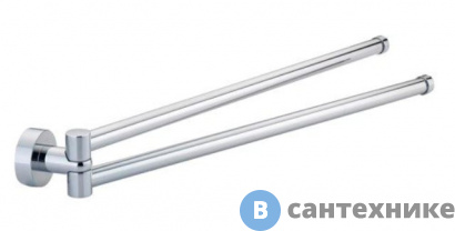 картинка Держатель полотенец WasserKRAFT Donau K-9431 рога двойные металл, хромоникелевое покрытие