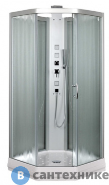 картинка Душевая кабина Aquanet Penta 2 RAIN 90*90 узорч/проф мат хром  (184489)