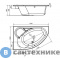 картинка Ванна акриловая Cersanit KALIOPE 153x100, правая (WA-KALIOPE*153-R-W)
