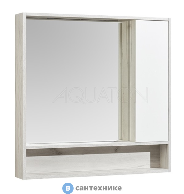 Зеркальный шкаф Акватон Флай 100 Белый/Дуб КРАФТ бел. (1A237802FAX10)