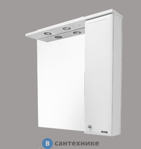 Зеркало-шкаф Comforty Сочи-100 белый глянец