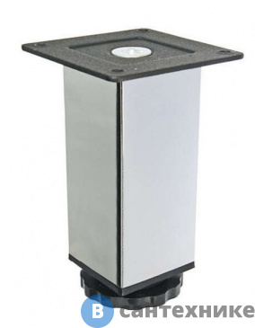 картинка Комплект Taliente TA-KIT-gambe cromo мебельных опор Cevia (фасад 2 шт хром металл, задние 2 шт белый пластик)