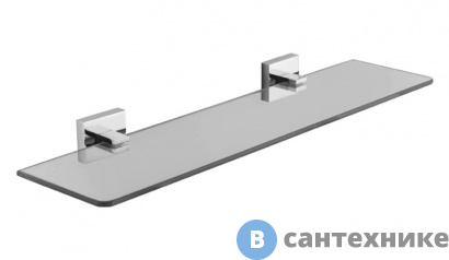 картинка Полка AZARIO RINA стеклянная 52 см, хром (AZ-87003)