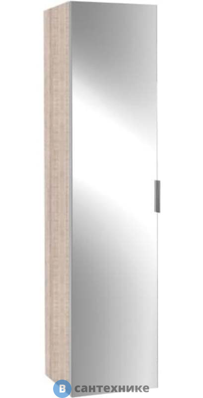 Пенал Jacob Delafon EB873-E10 ODEON UP подвесной, 1 реверс.зеркальная дв., /35х34х147/(квебекский дуб)