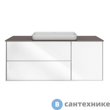 картинка Тумба под раковину KERAMA MARAZZI PLAZA Modern подвесная 120 белый 3 ящика (PLB.M.120.3\WHT)