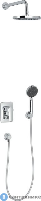 Верхний душ Jacob Delafon E30759-CP (набор)