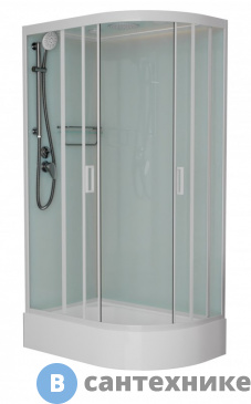 картинка Душевая кабина Frank F412/1L White левосторонняя средний поддон