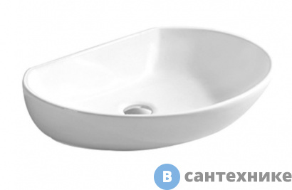 картинка Раковина Art & MAX AM5405-W керамическая накладная белый глянец, 605x420x155 мм