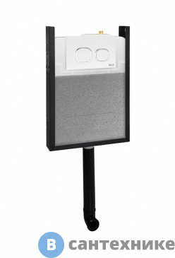 картинка Инсталляция WELTWASSER WW AMBERG 404 BL для напольного унитаза, чёрная клавиша