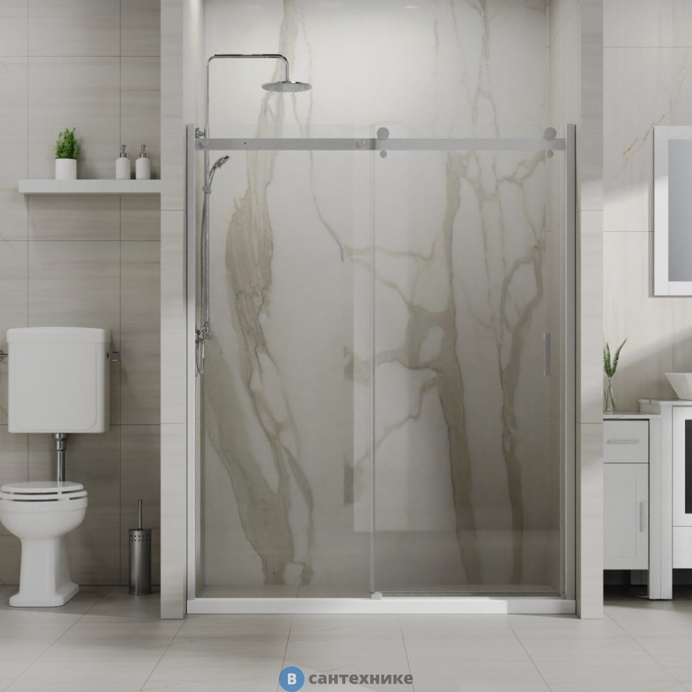 Душевое ограждение Azario BERN DRO-170х195-MGR-CL, прозрачное стекло 6 мм, профиль матовый графит (AZ-733-170-MGR-CL)