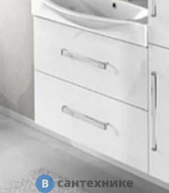 Тумба под раковину Cezares VIRGINIA 42177 подвесная с двумя выдвижными ящиками, Bianco lucido, 104x38x55