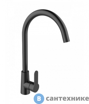 картинка Смеситель Agger Splendid A0900144 однозахватный для кухни, чёрный