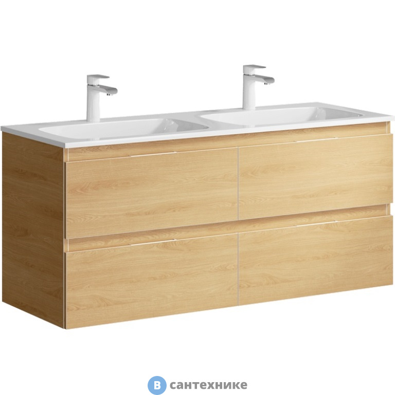 Тумба под раковину Aqwella ACCENT 122 ACC0112DZ (подвесная, дуб золотой)