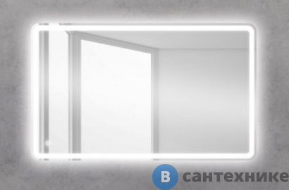 картинка Зеркало BelBagno SPC-MAR-1000-600-LED-TCH с встроенным светильником и сенсорным выключателем 1000x30x600
