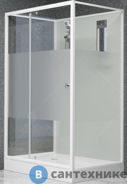 картинка Душевая кабина RGW AN-207 белый/Frost Line/5 мм 90*100*200 (411320790-95)