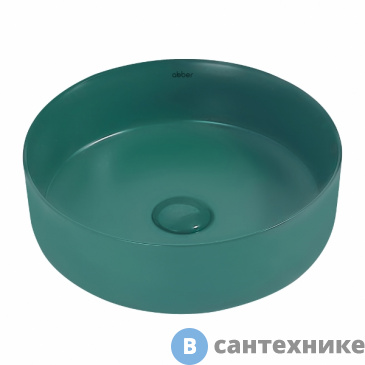 картинка Раковина ABBER Bequem AC2108MBG темно-зеленая матовая накладная