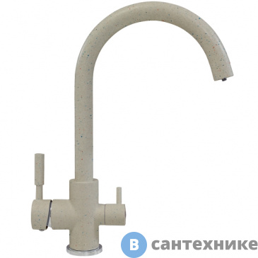 картинка Смеситель Polygran Элара Дуо 627659 кухонный №14 серый