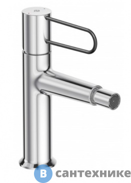 картинка Смеситель Jacob Delafon ODEON RG E21033-BL-CP для биде с д/к,корпус хром, ручка чёрная