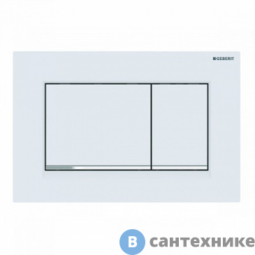 картинка Кнопка смыва Geberit 115.883.JT.1 SIGMA30 с легк. покрытием (белый матовый/хром глянцевый/белый матовый)