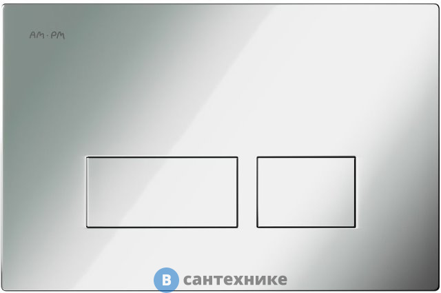 Кнопка смыва AM.PM Pro S I047051 пневматическая, пластик, глянцевый хром