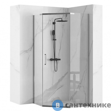 картинка Душевое ограждение Loranto CS-22108-100 100x100x195 см прозрачное стекло 8 мм, Easy clean, профиль серебро, без поддона