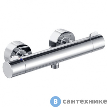 картинка Смеситель Keuco Plan blue для ванны, для наружного монтажа, запорный вентиль, хром (53924010100)