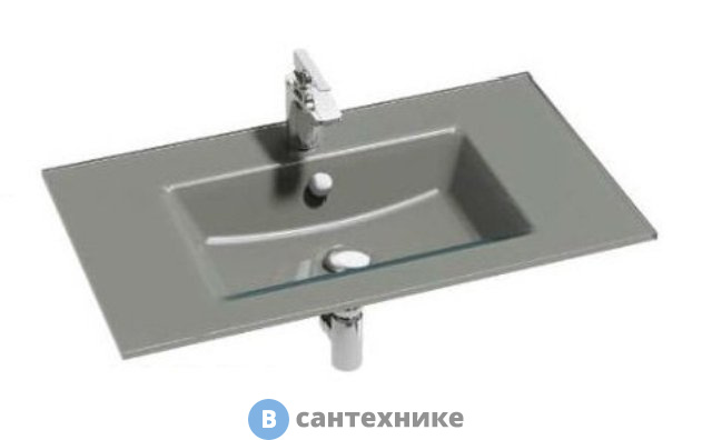 Раковина на столешницу Jacob Delafon VOX EB2104-DD2 стеклянная /80/ (серая)