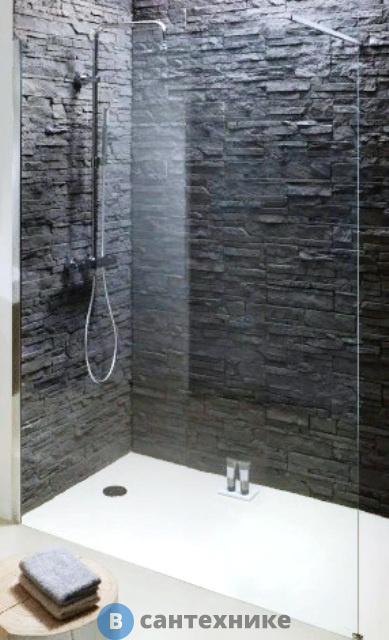 Ограждение фиксированное Jacob Delafon CONTRA E22W100-GA /100х200/ (прозр. стекло, профиль хром)