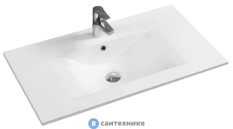 Раковина GID-ceramic NYJ807-100 встраиваемая сверху, белый (1015х465х170)