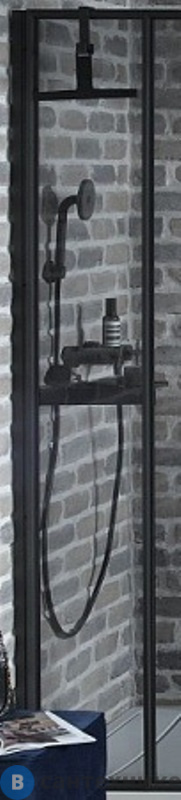 Душевое ограждение Jacob Delafon E94WI30-B1 NOUVELLE средний модуль /30х200/ (прозрачное стекло,черный профиль)