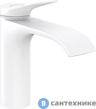картинка Смеситель Hansgrohe 75022700 Vivenis для раковины, без слива, белый матовый