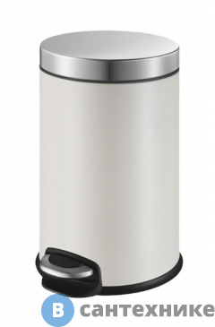 картинка Ведро мусорное WELTWASSER WW ERFIE WT 12L Педальное Белый